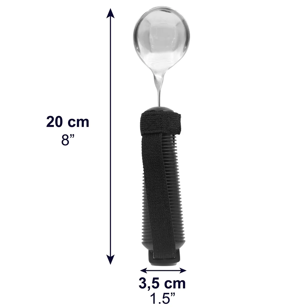 KMINA Adaptive Spoon with Velcro Strap, Bendable & Swivel, For Arthritic Hands | Supports Independence - view 5
