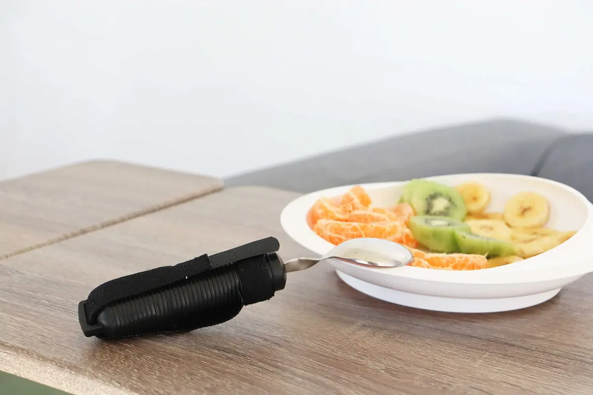 KMINA Adaptive Spoon with Velcro Strap, Bendable & Swivel, For Arthritic Hands | Supports Independence - view 7