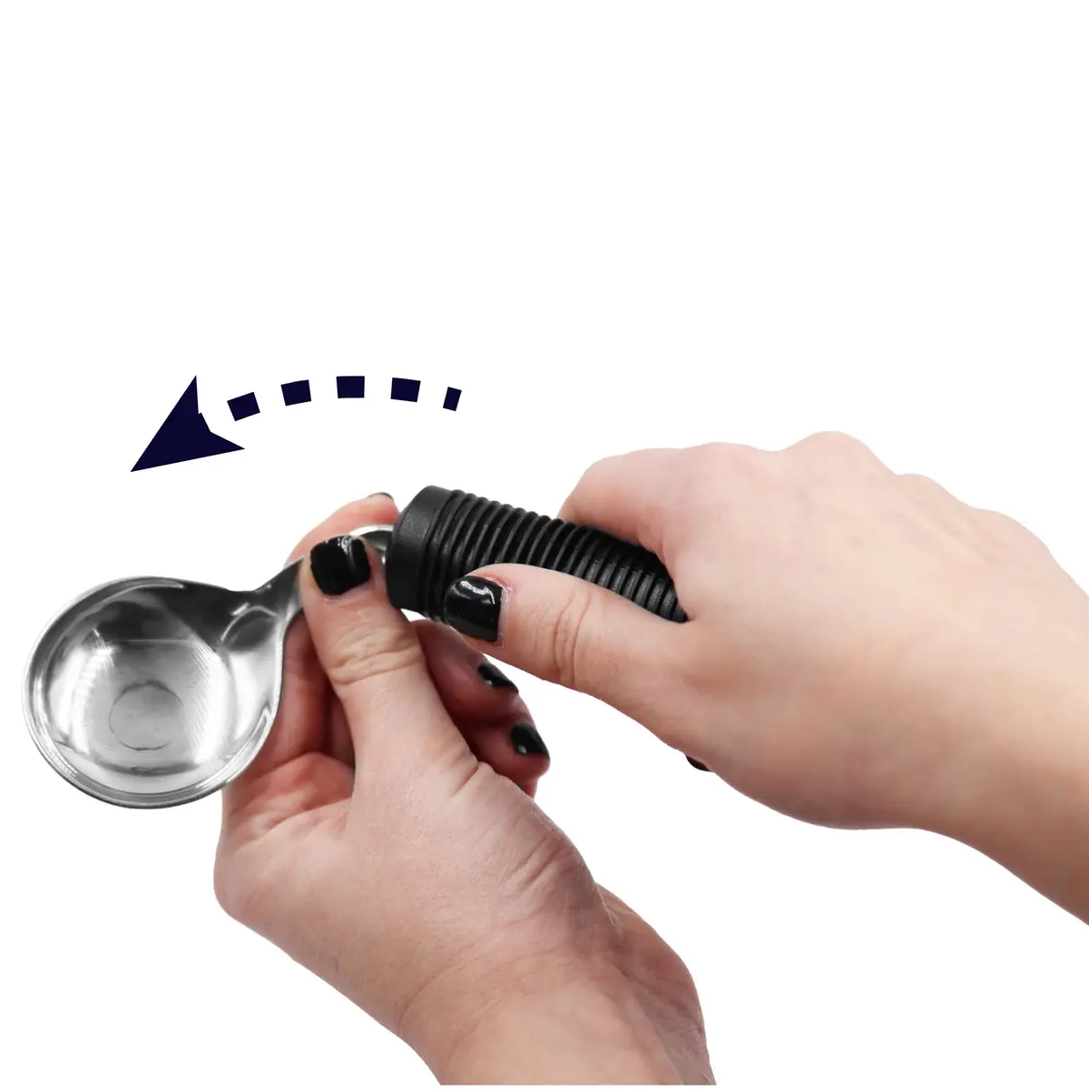 KMINA Adaptive Spoon with Velcro Strap, Bendable & Swivel, For Arthritic Hands | Supports Independence - view 2