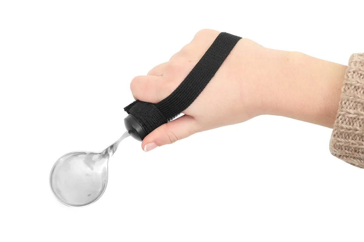 KMINA Adaptive Spoon with Velcro Strap, Bendable & Swivel, For Arthritic Hands | Supports Independence - view 4