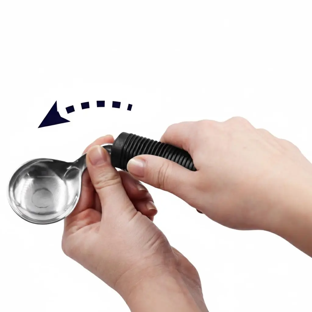 KMINA Adaptive Spoon for Arthritic Hands & Parkinsons | Bendable, Swivel, Non-Slip Handle - view 2