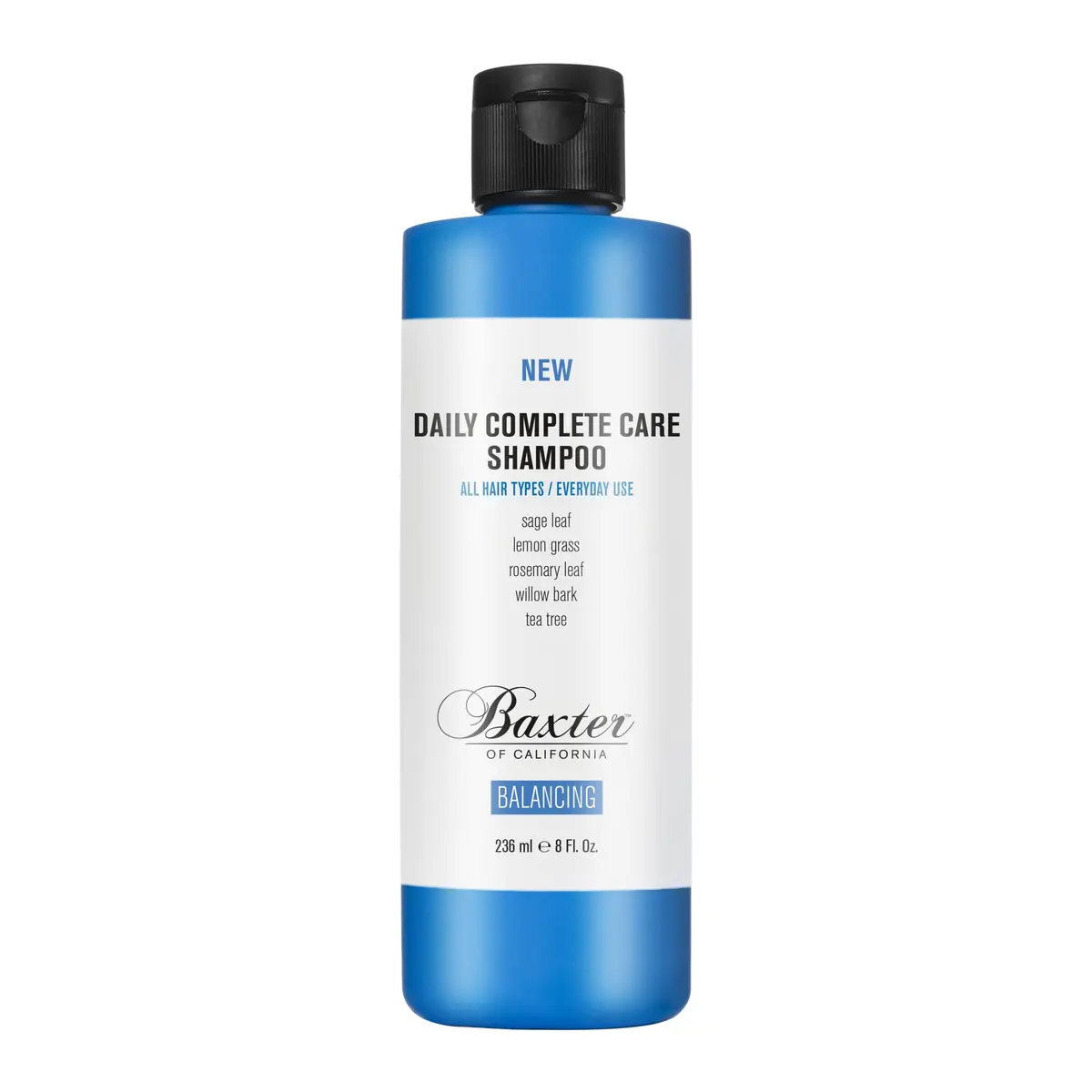 Baxter of California Daily Complete Care Shampoo 8 Fl Oz | Sulfate-Free, Invigorating with Sage & Tea Tree - main product image
