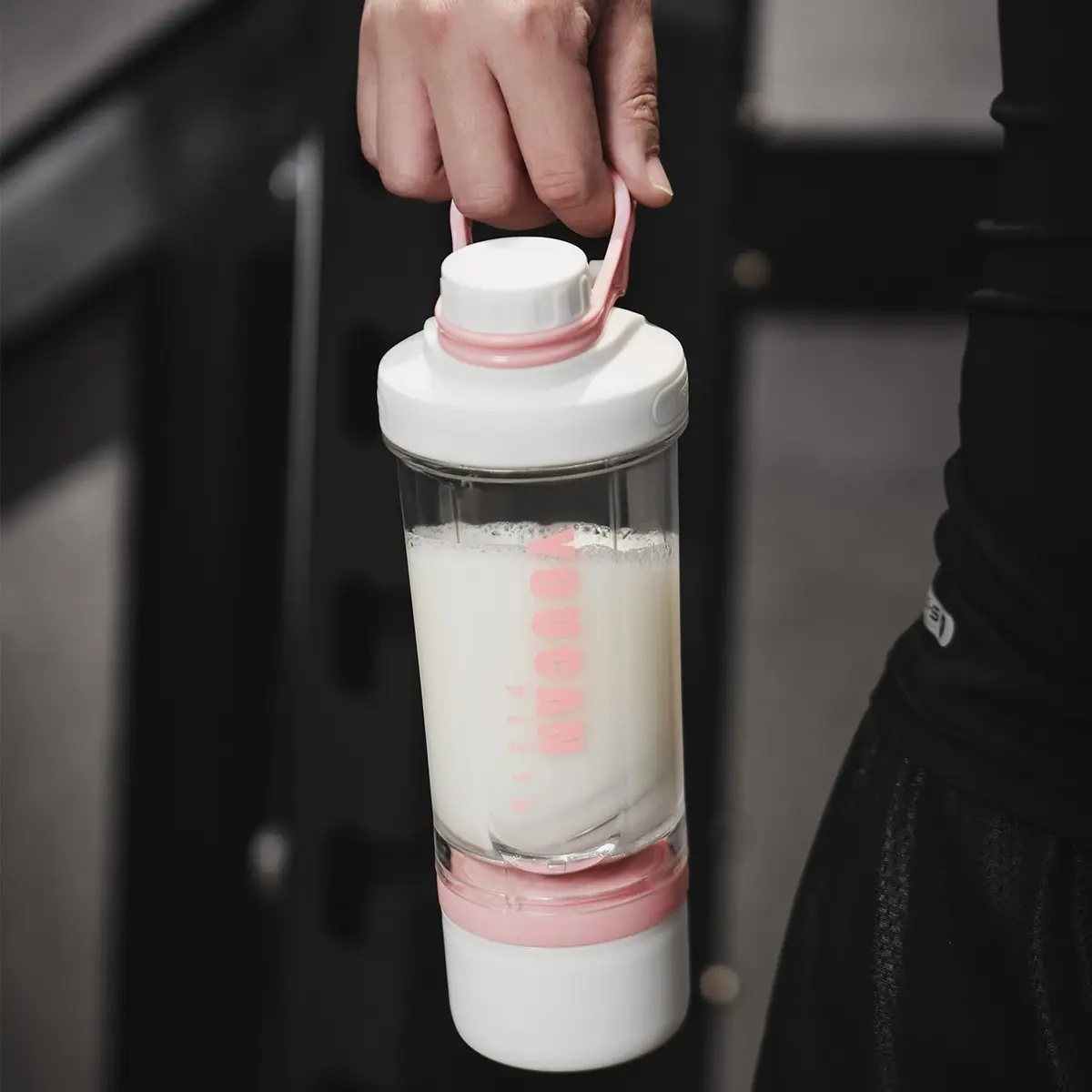 youcanplato 21oz Protein Shaker Bottle with Powder Storage & BPA Free Tritan | Gym Sport Water Bottle - view 6