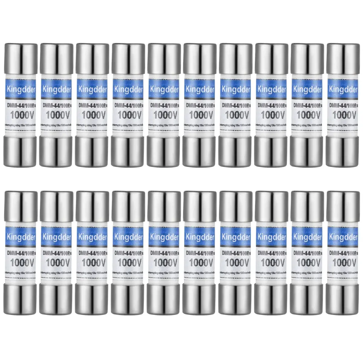 Kingdder Digital Multimeter Fuse DMM-44/100 440MA 1000V Fast Acting Replacement Fuse 10 x 35 mm (20 Pcs) - main product image