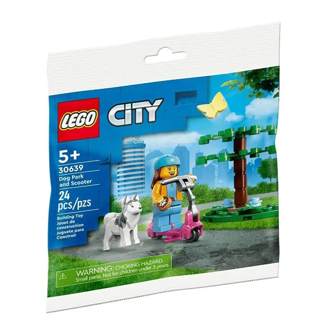 LEGO City: Dog Park and Scooter Polybag | Fun 6+ Playset with Minifigure & Dog - main product image