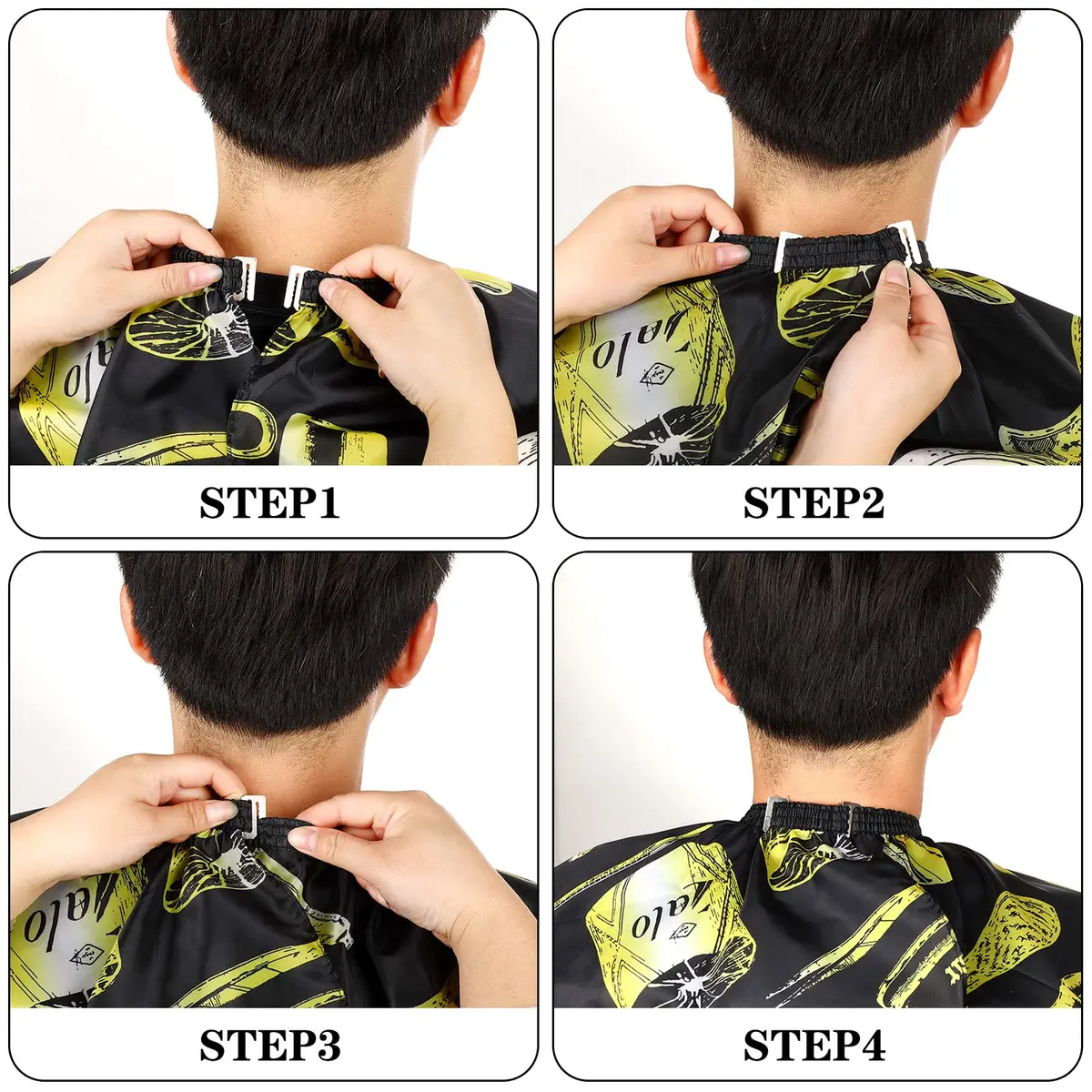 FEBSNOW 3Pcs Professional Barber Salon Hair Cutting Cape for Adults 140cm x 117cm | Water-Repellent Polyester - view 4