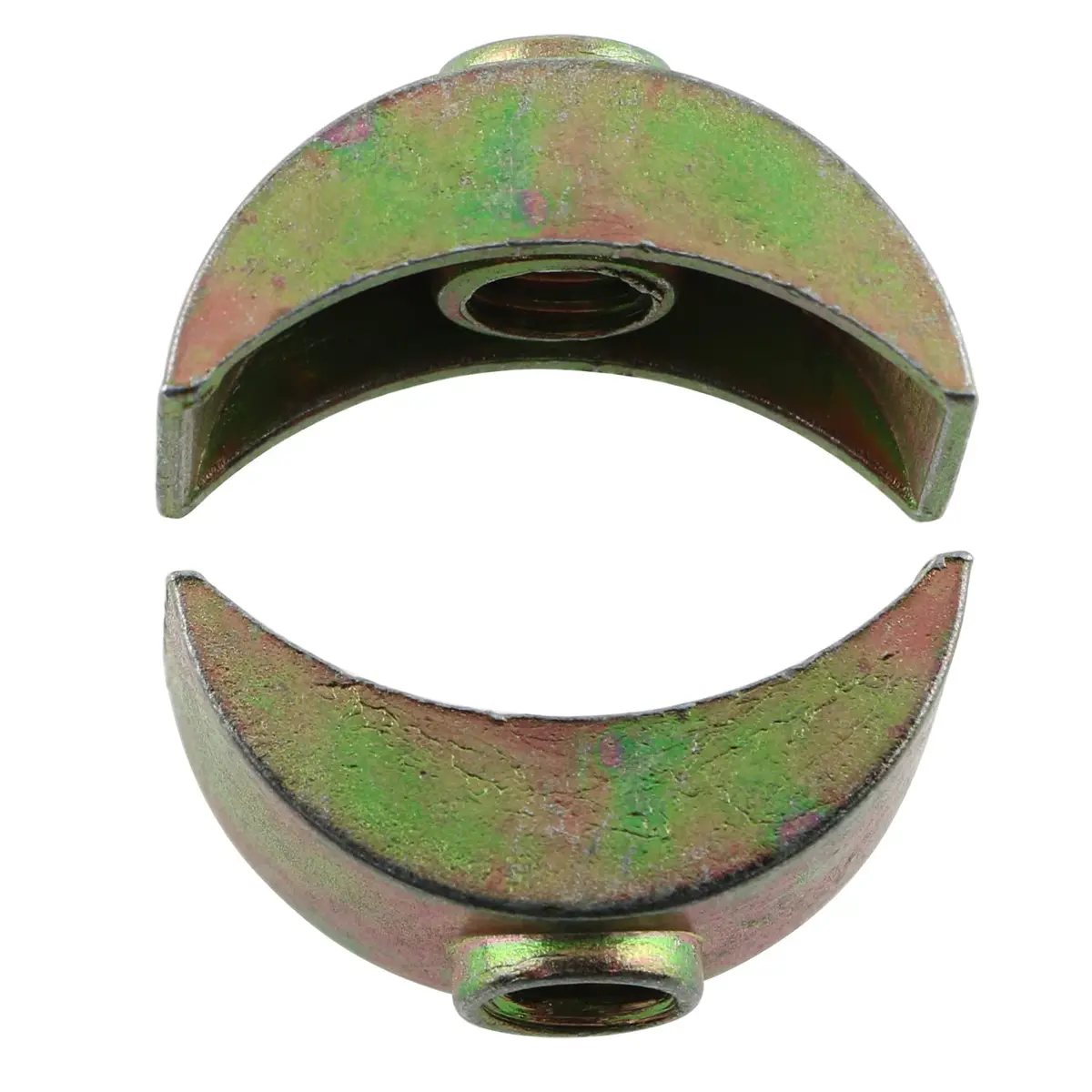 LUORNG M6 Half Moon Nut Washers 24mm (0.94in) Bronze Zinc Alloy, Pack of 12 | Furniture Hardware Connectors - view 5