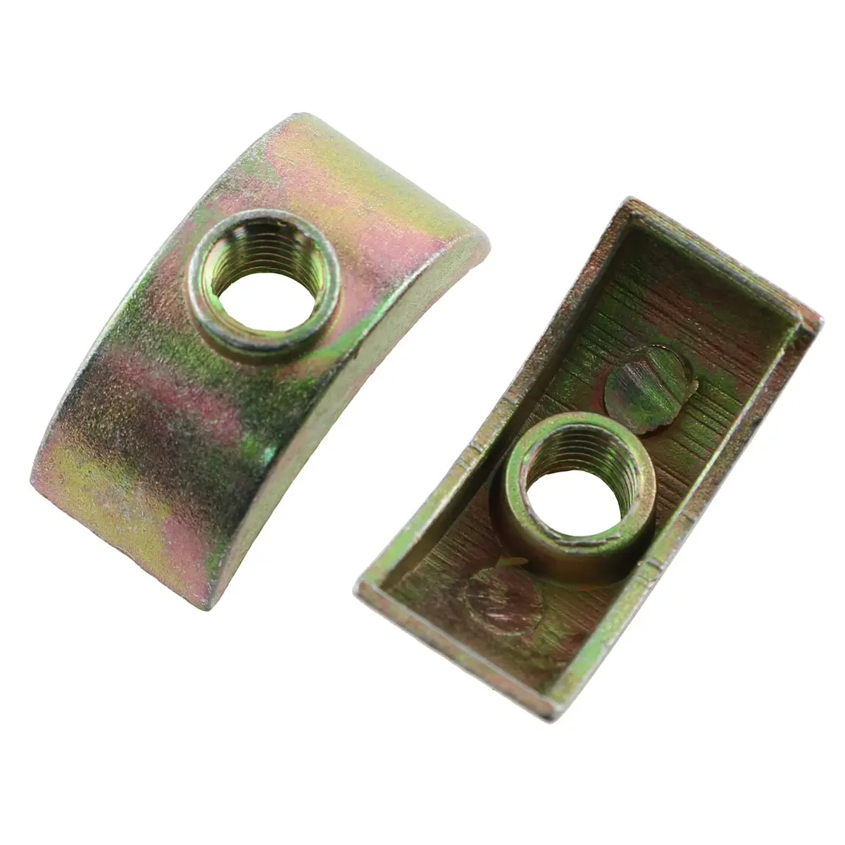 LUORNG M6 Half Moon Nut Washers 24mm (0.94in) Bronze Zinc Alloy, Pack of 12 | Furniture Hardware Connectors - view 3