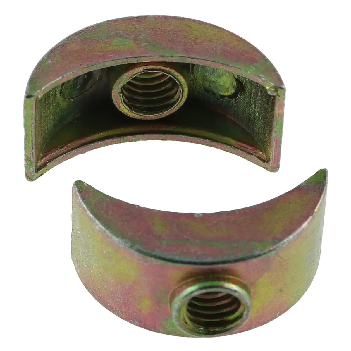 LUORNG M6 Half Moon Nut Washers 24mm (0.94in) Bronze Zinc Alloy, Pack of 12 | Furniture Hardware Connectors - view 4