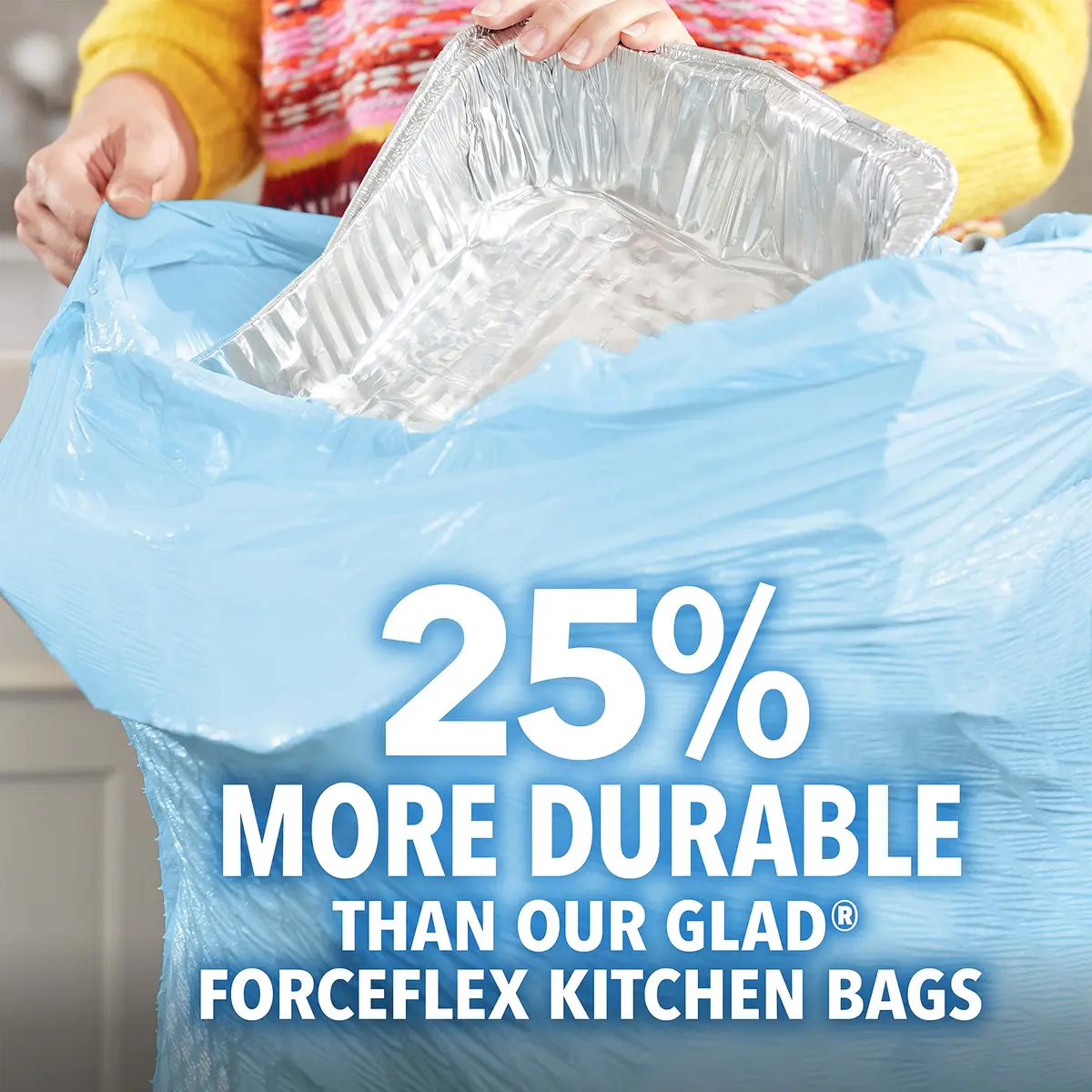 Glad Tall Kitchen Trash Bags 13 Gallon, MaxStrength Beachside Breeze Drawstring, 34 Count | Strong & Scented for Indian Homes - view 2