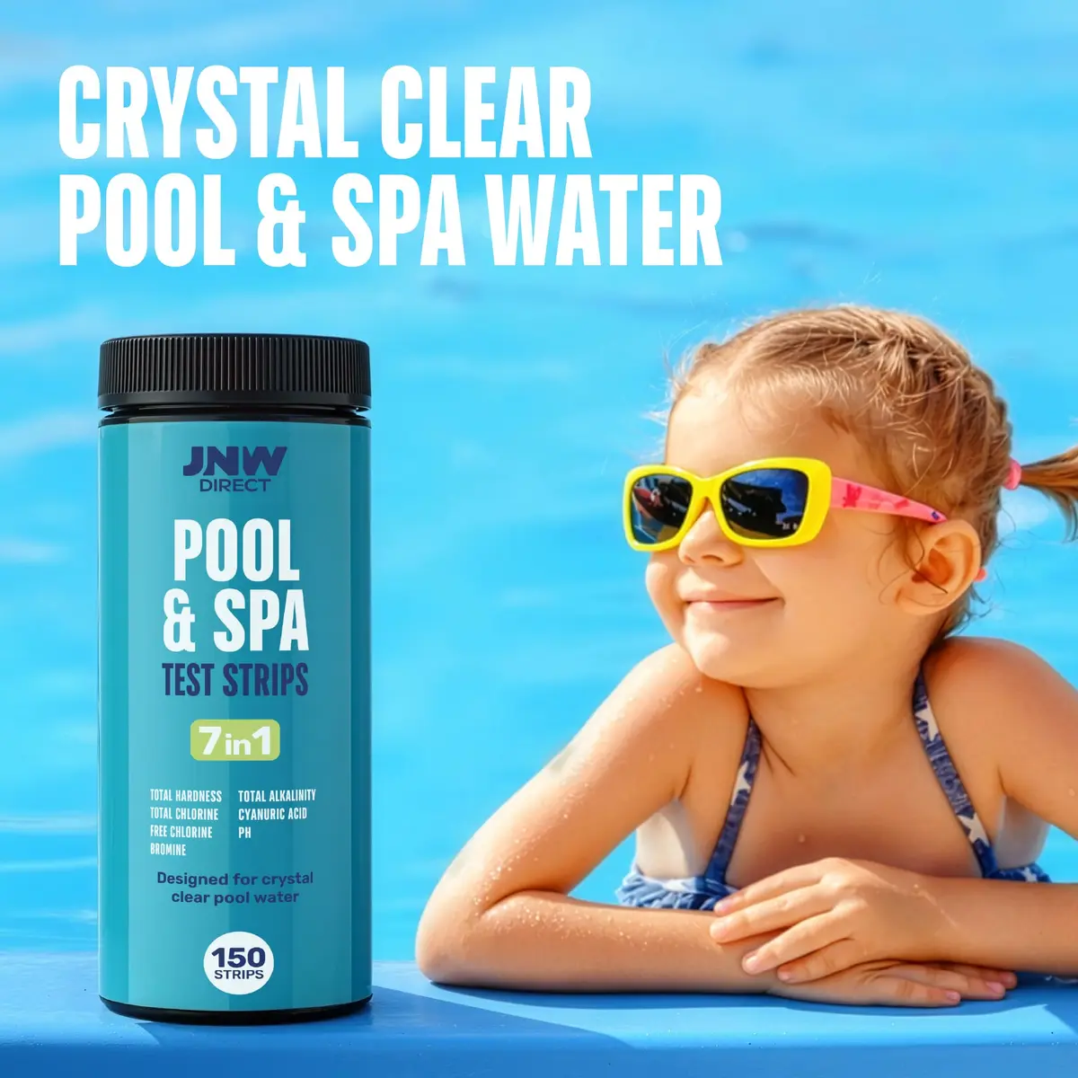 JNW Direct Pool Test Strips 150 Pack | 7-in-1 Water Test for Pools & Spas - view 3