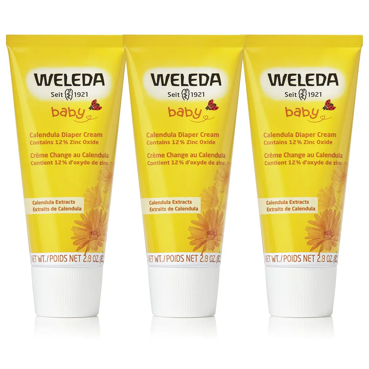 Weleda Baby Calendula Diaper Cream 246.49ml (8.4 Fl Oz) Pack of 3 | Plant-Rich Protection for Sensitive Skin - main product image