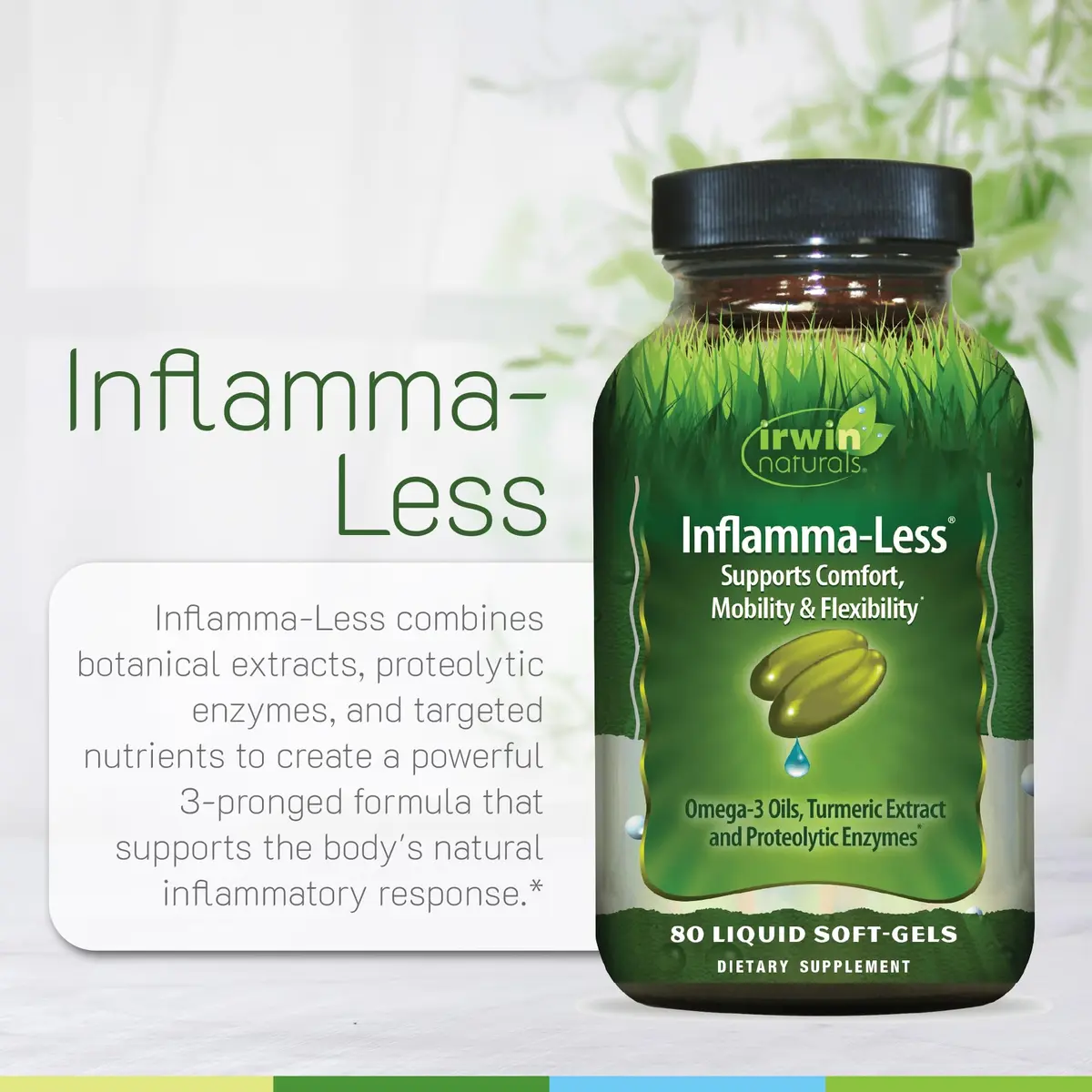 Irwin Naturals Inflamma-Less | Joint Support Liquid Softgels for Men & Women (2 Pack) - view 5