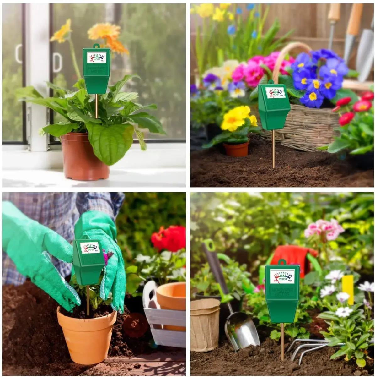 Hathdia Soil Moisture Meter 2 Pack | No Battery Needed Plant Water Monitor - view 4