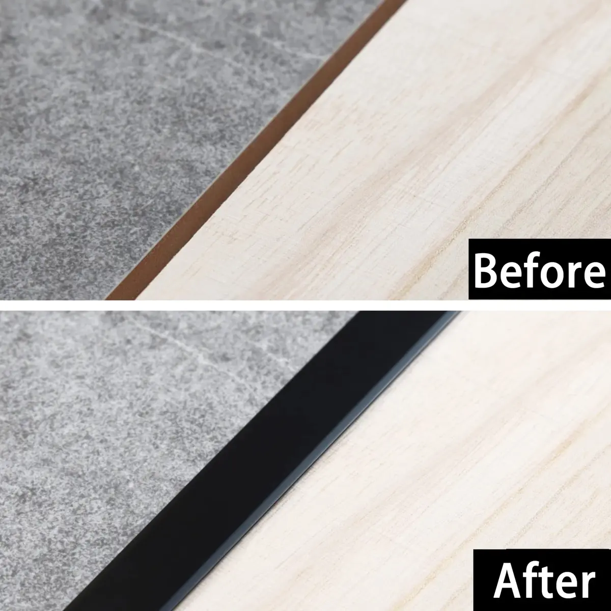 Trimold Aluminum T Molding Floor Transition Strip 2.9Ft Matte Black | Seamless Floor Gap Bridging - view 3