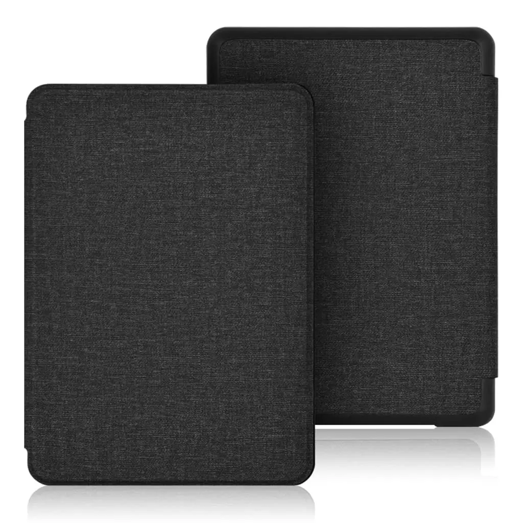 Zcooooool Fabric Cover for Kindle Paperwhite 10th Gen (2018) 6" | Smart Sleep Wake Hand Strap Black - main product image