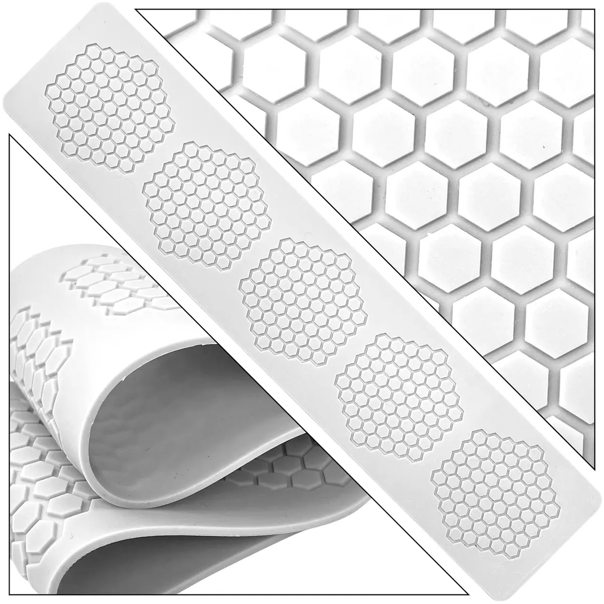 QLINLEAF Hollow Honeycomb Silicone Candy Mold | 3D Chocolate & Cake Decorating Mould - view 2