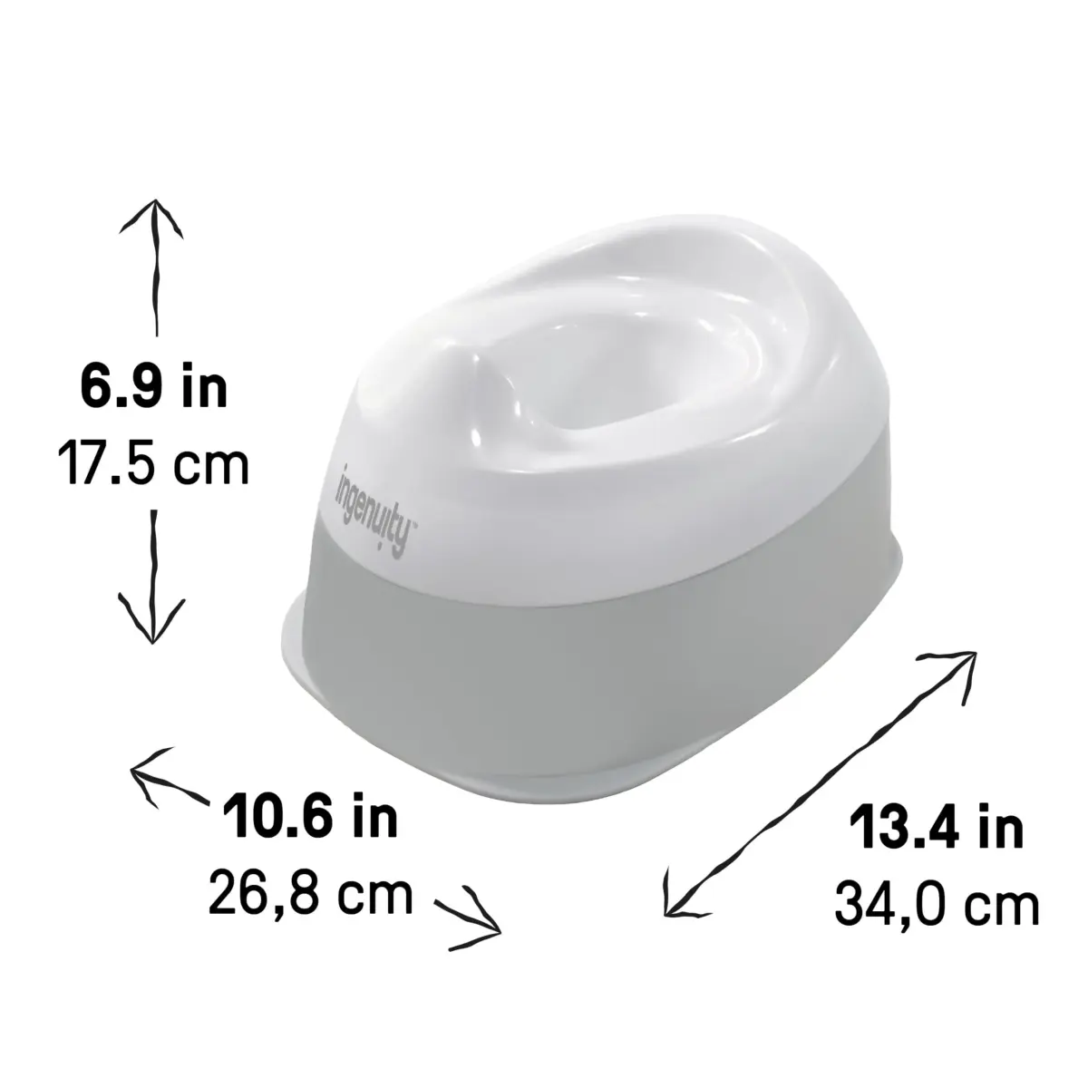 Ingenuity Ready Set Go Potty Training Toilet with Removable Bowl, 0.22 kg (0.49 lb) | Wide Stable Base for Toddlers - view 6