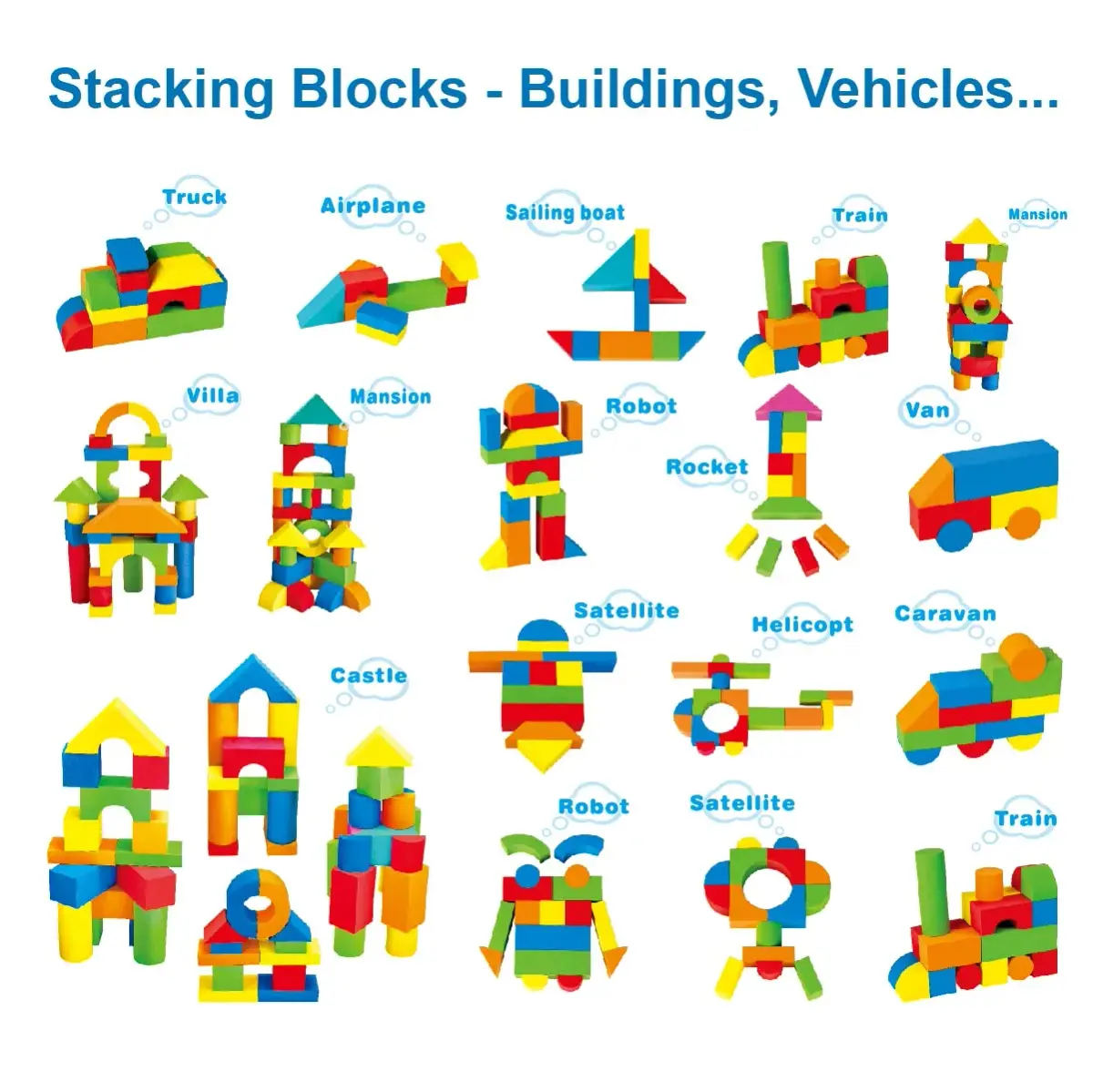 Pairez Toys Foam Building Blocks for Toddlers 2-4, 81PCS Soft Blocks Toy | ASTM-Tested Educational Toy - view 4