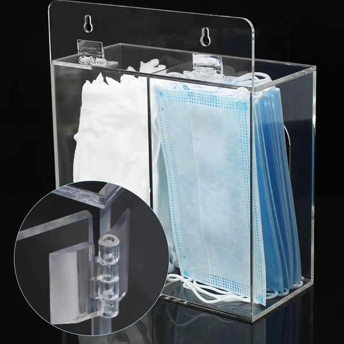 Sliverdew Clear Acrylic Small Hinges 35x25mm (12 Pcs) | Self-Adhesive Continuous Hinge for Cabinets & Crafts - view 5