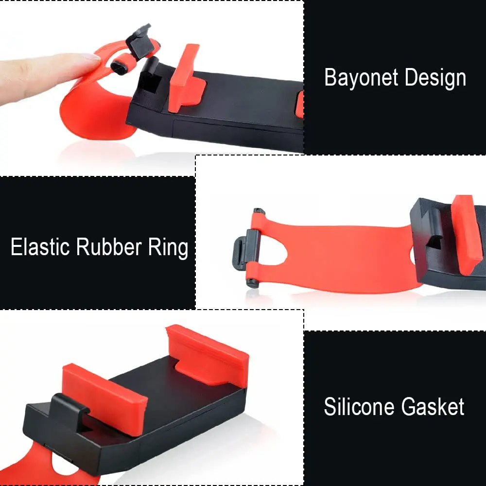 HAOBO Red Steering Wheel Phone Mount | Portable Electronic Device Mount for iPhone & Samsung (8cm x 4cm x 2.5cm) - view 4