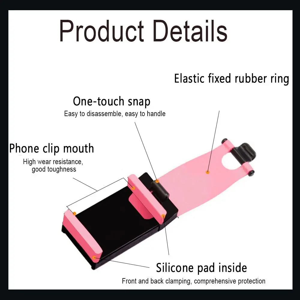 HAOBO Pink Steering Wheel Phone Mount | Portable Electronic Device Mount for iPhone & Samsung - view 3