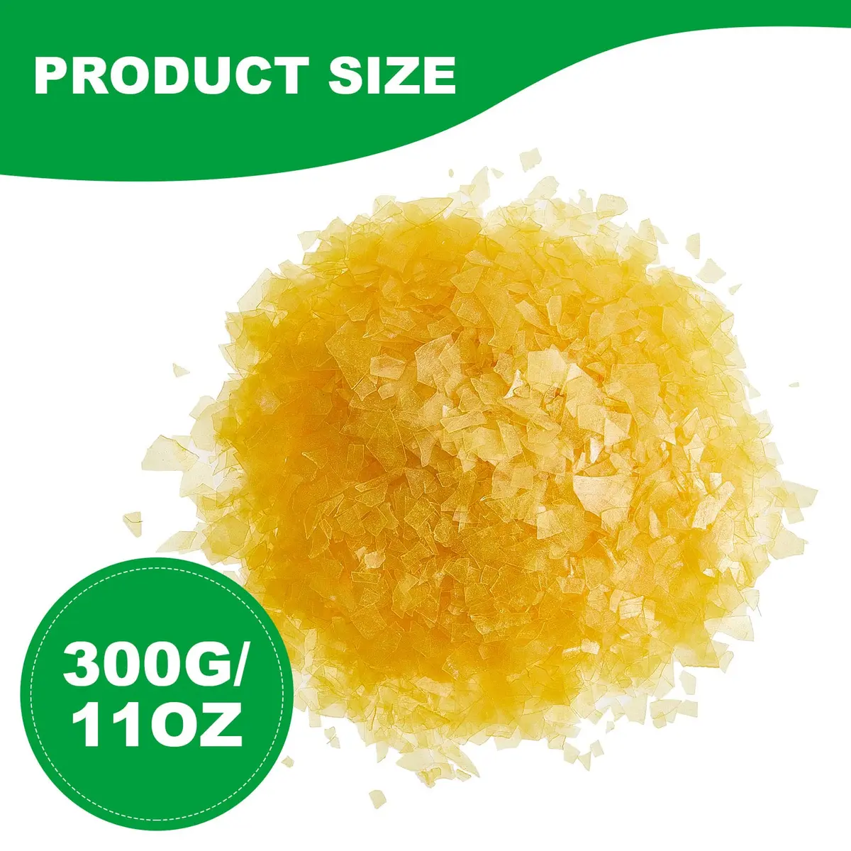 Weewooday Blonde Shellac Flakes 300g (11 oz) | Natural Resin Finish for Woodworking & Restoration - view 2