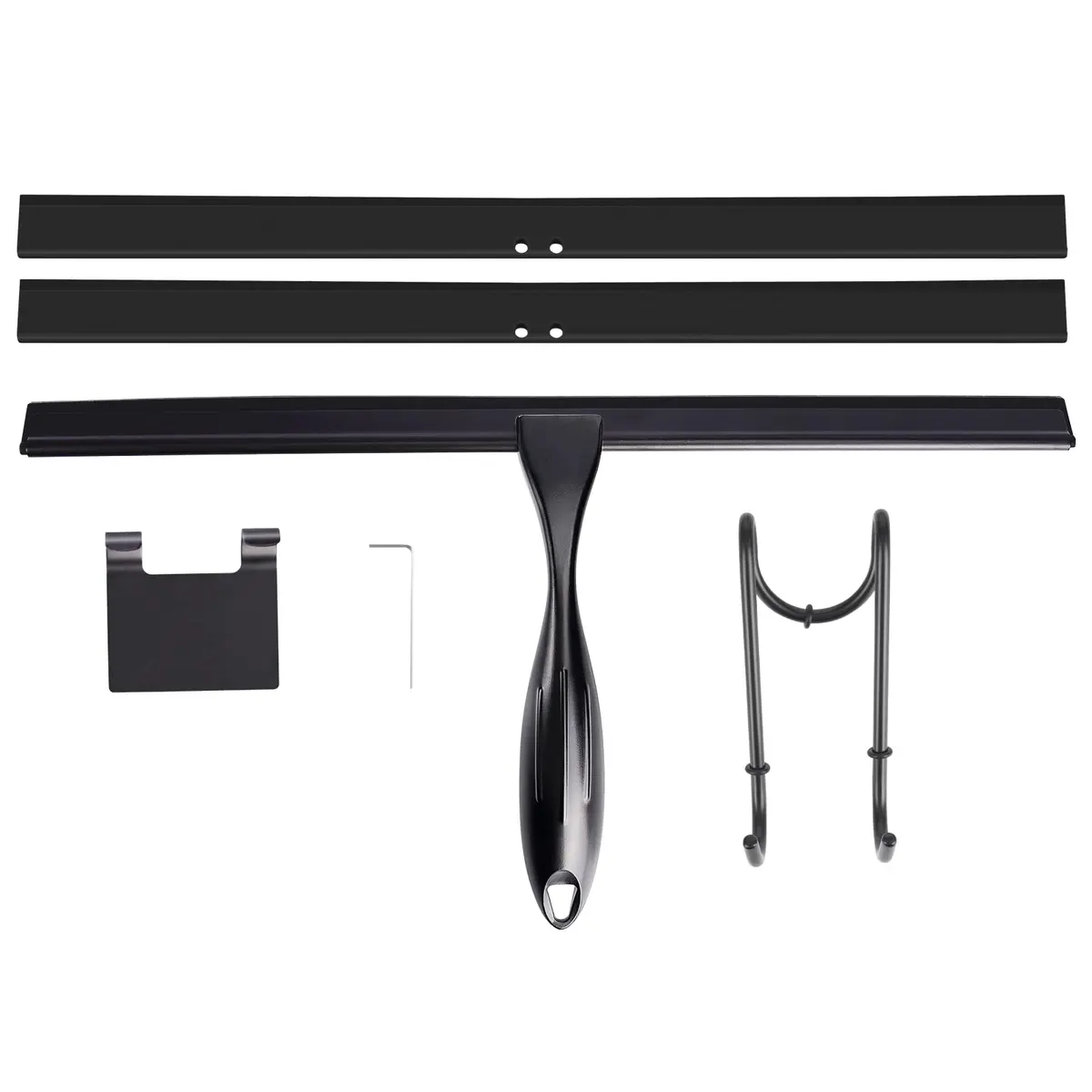 TOOVEM 14'' Shower Squeegee for Glass Doors & Windows | Stainless Steel Bathroom Tool - main product image