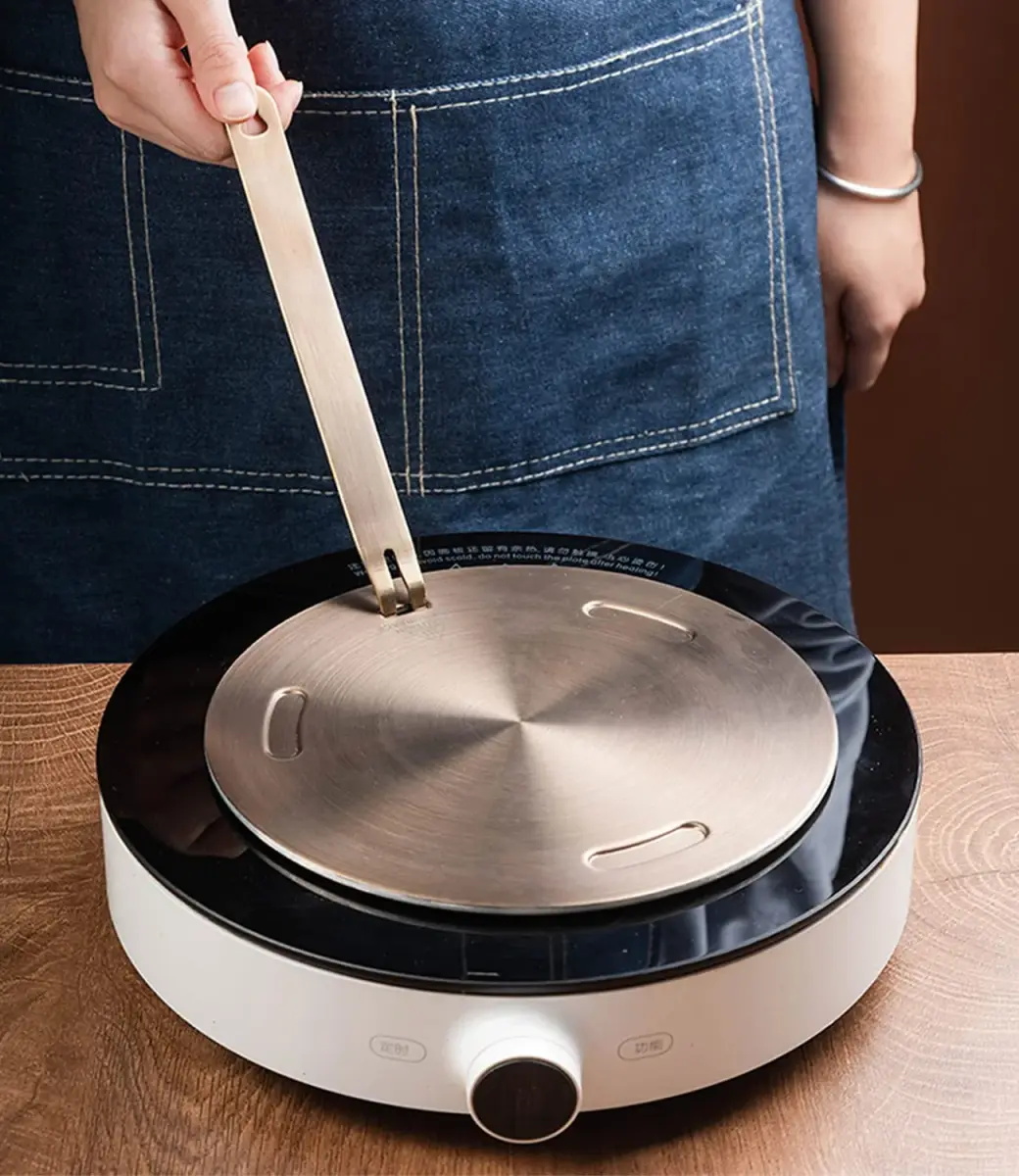 Grourarty 11-inch Heat Diffuser Plate with Handle | Induction Cooktop Converter for Even Cooking - view 3