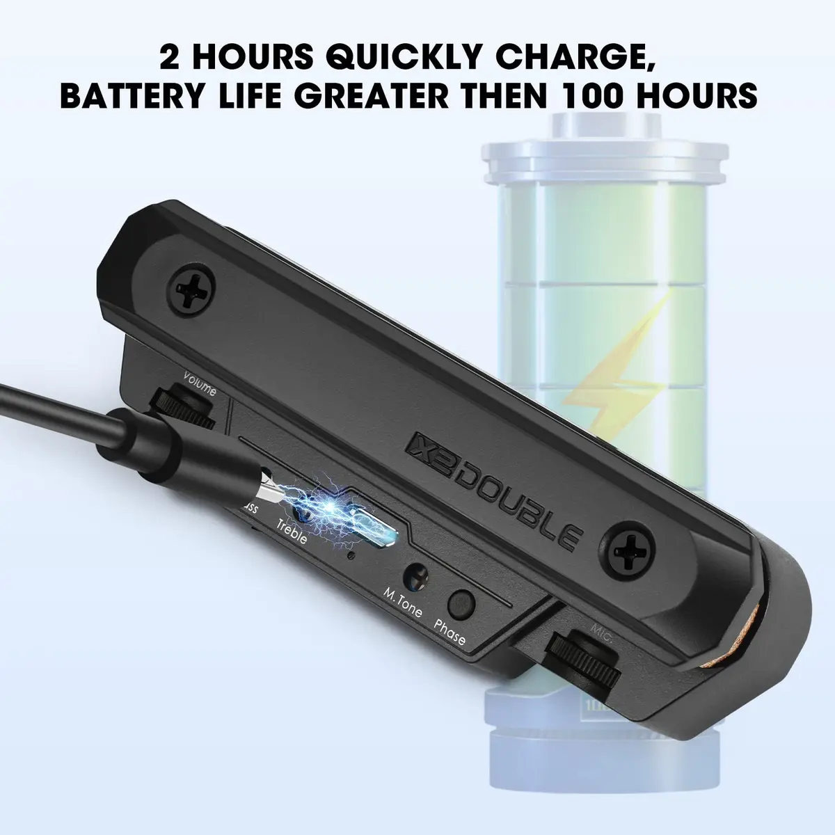 SUNYIN Acoustic Guitar Pickup Rechargeable Active Soundhole Adjustable Magnetic Coil - view 5