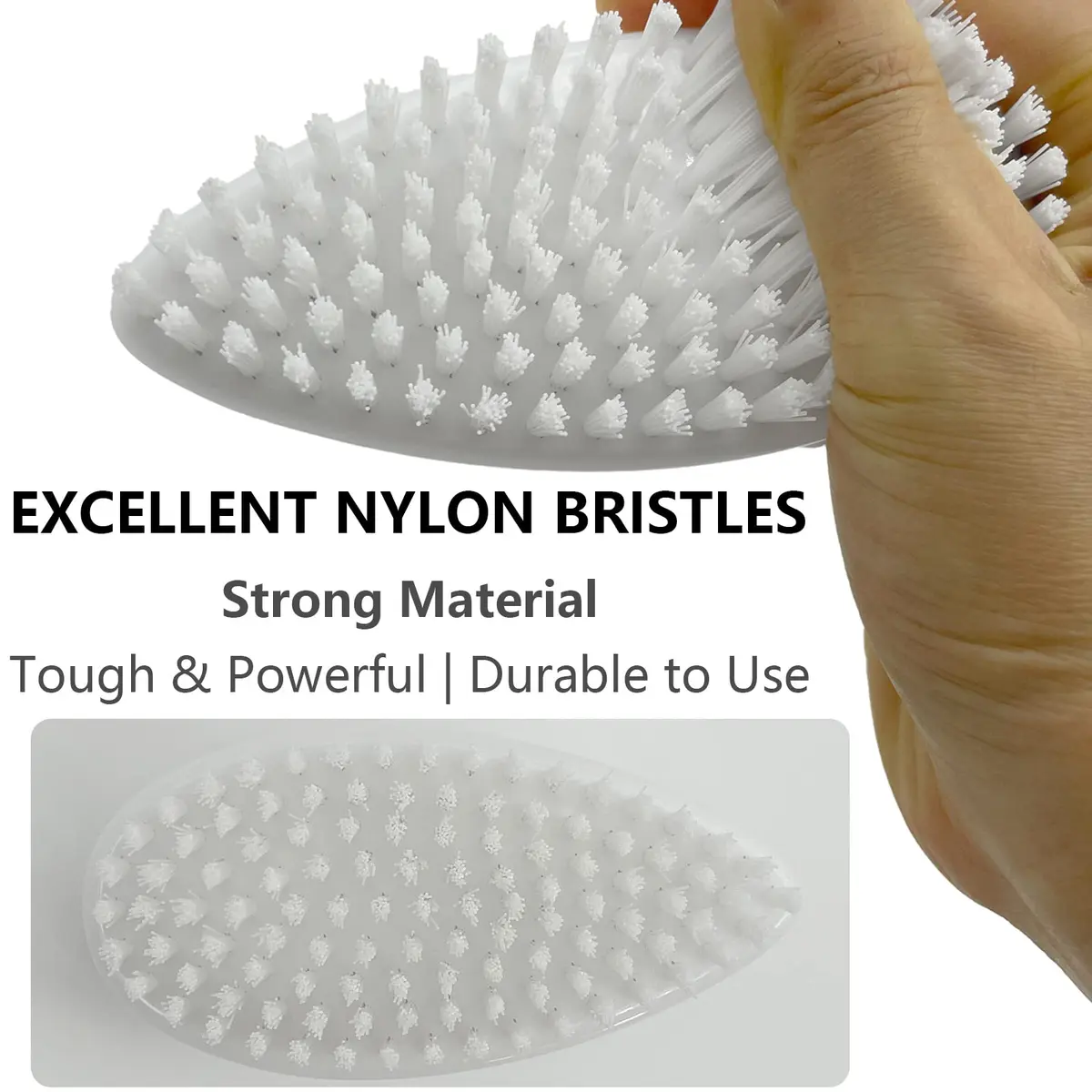 GKETN Nail Brush for Cleaning Fingernails Stiff Nylon Bristles Scrub Hand | Heavy Duty, Durable & Effective - view 2