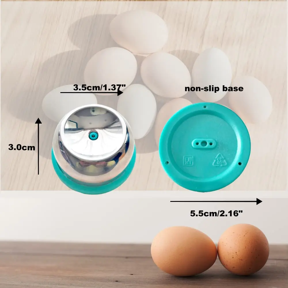 jawbush Stainless Steel Egg Piercer 2 Pack | Heavy Duty Egg Hole Puncher for Hard Boiled Eggs with Retractable Pin & Non-Slip Base - view 5