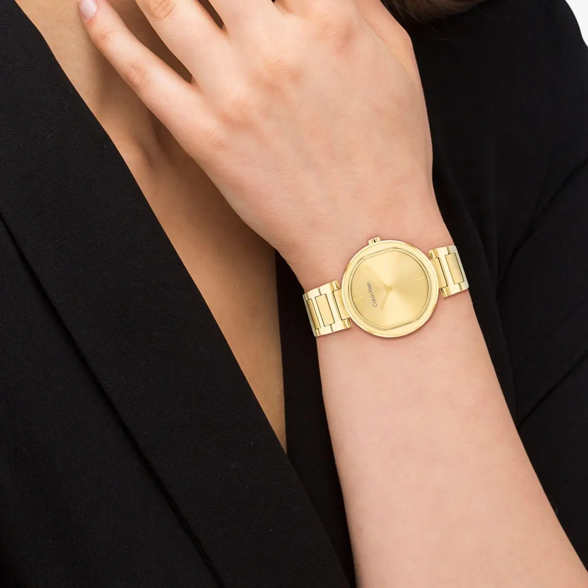 Calvin Klein Sensation Women's Quartz Watch 36mm Gold Plated | Modern Feminine Elegance - view 3