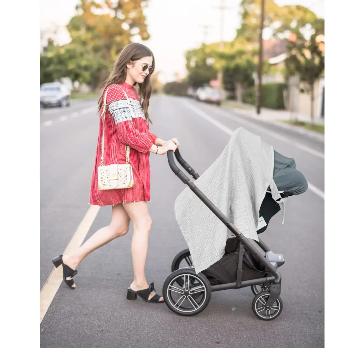 Konssy Muslin Nursing Cover Up Grey | 100% Cotton, Breathable, Multi-Use - view 8