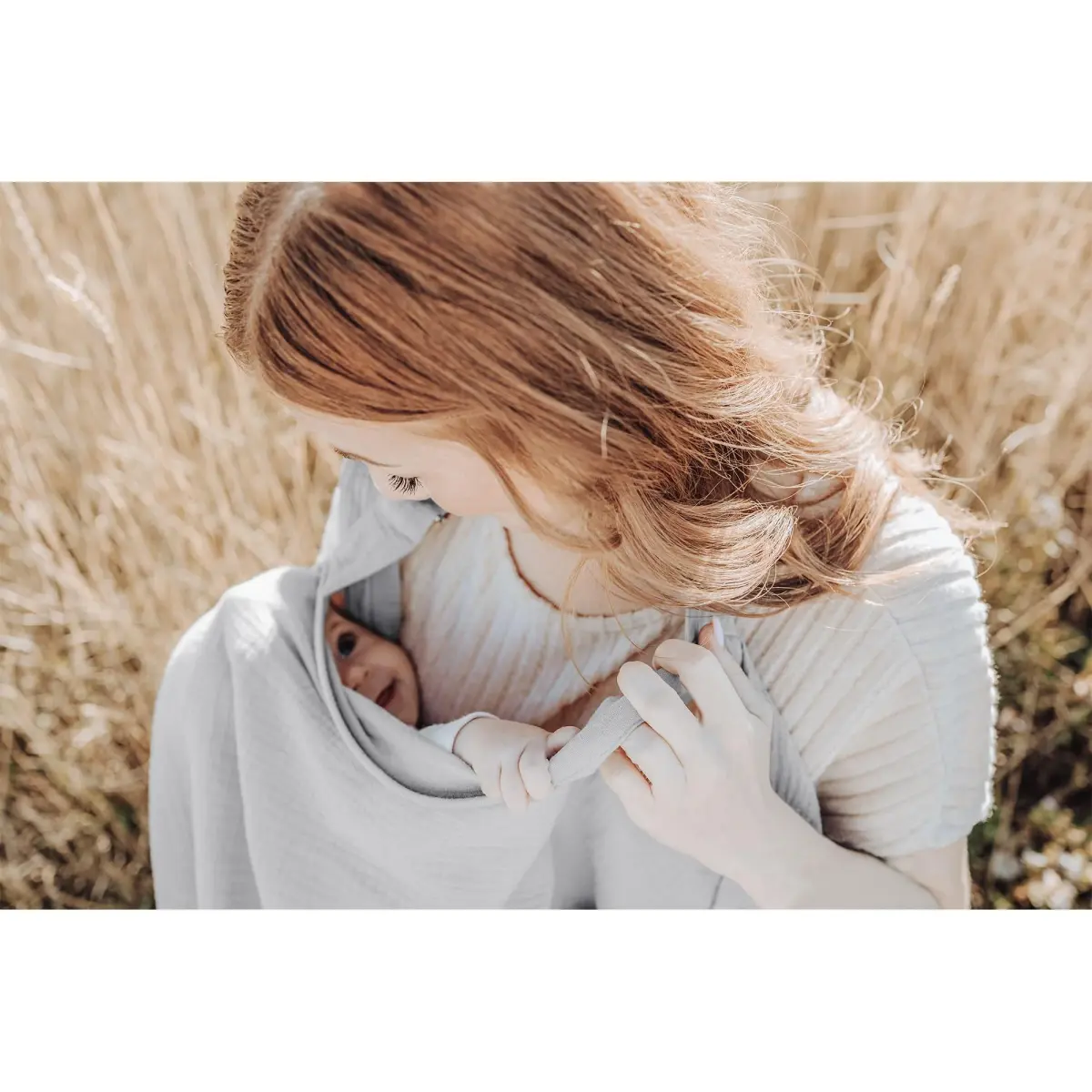Konssy Muslin Nursing Cover Up Grey | 100% Cotton, Breathable, Multi-Use - view 4
