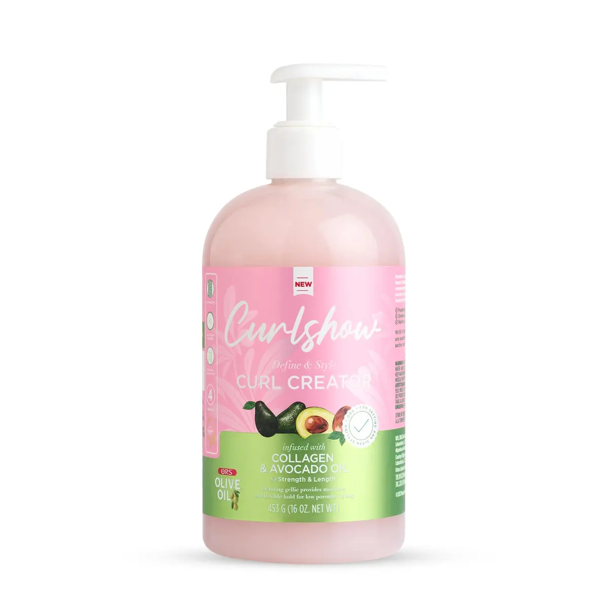 ORS Curlshow Curl Creator Gel, 16 oz | Collagen & Avocado Oil for Strength & Length - main product image
