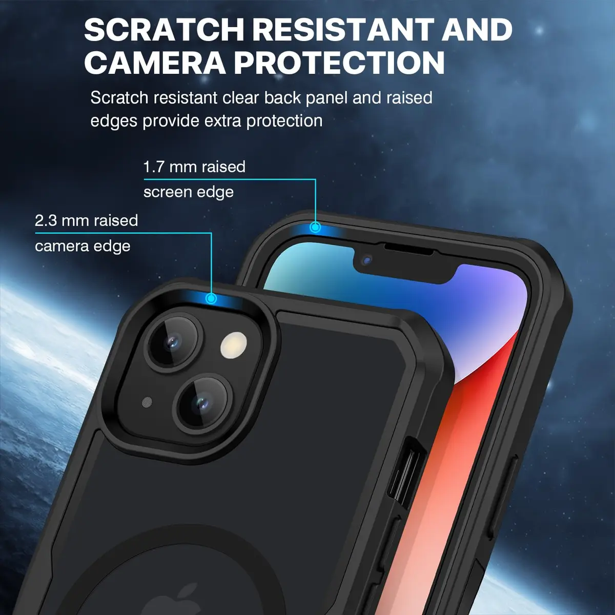 CENHUFO Privacy Case for iPhone 14/13 (6.1") with Built-in Screen & Camera Protector | Full Body Shockproof Magsafe Compatible - view 6
