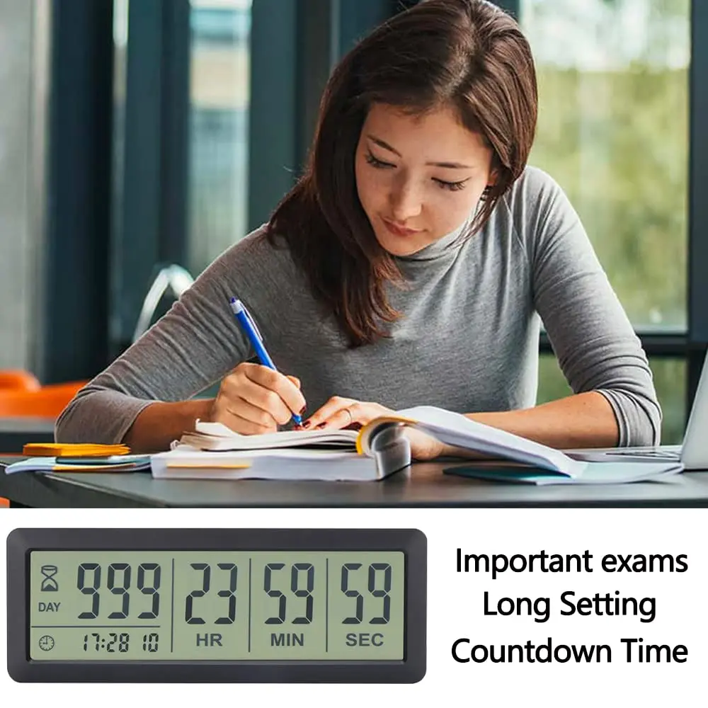 MOSTRUST Digital Countdown Days Timer, Black | Large LCD Screen, 999 Days Support, Easy Setup - view 4