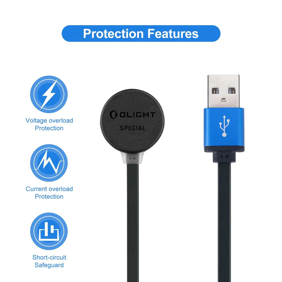 OLIGHT MCC 3 Charger in Black | Compact Magnetic USB-C Cable for Flashlights - view 8