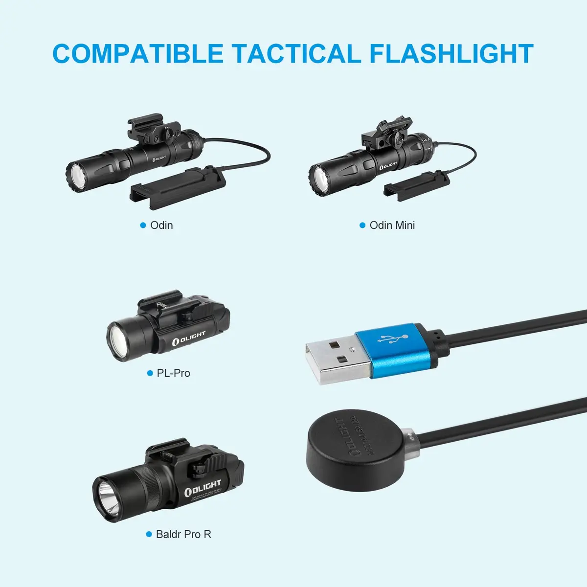 OLIGHT MCC 3 Charger in Black | Compact Magnetic USB-C Cable for Flashlights - view 4