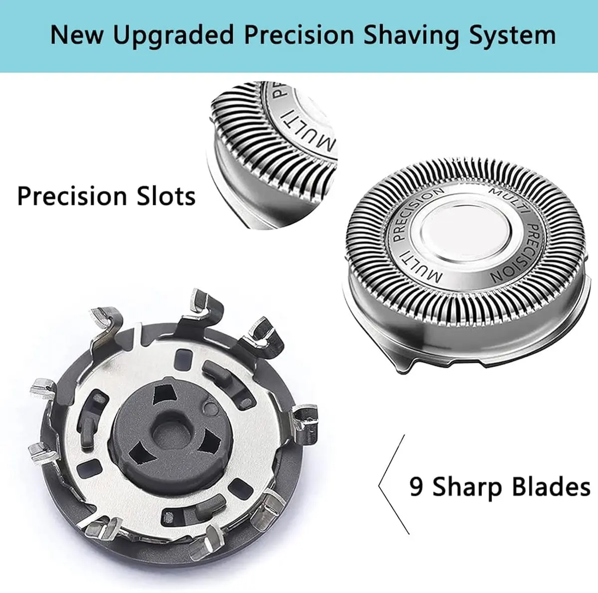Gleway SH50 Replacement Shaving Head for Philips Series 5000 Rotary Shavers | Fits S5370, S5660, S5290 Models - view 5