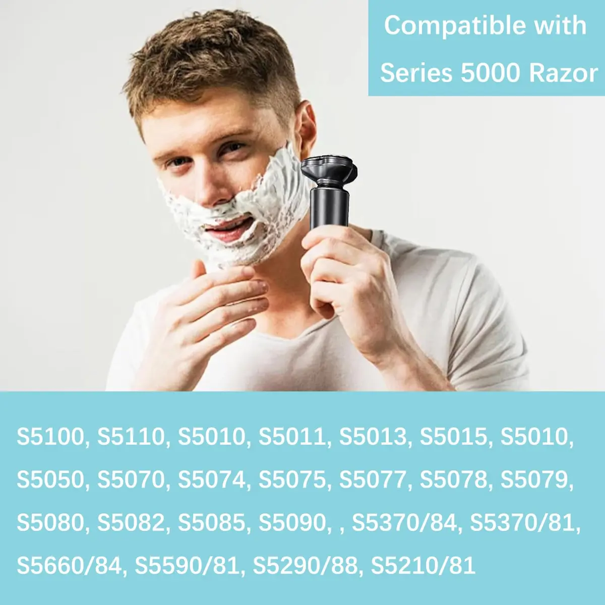 Gleway SH50 Replacement Shaving Head for Philips Series 5000 Rotary Shavers | Fits S5370, S5660, S5290 Models - view 2