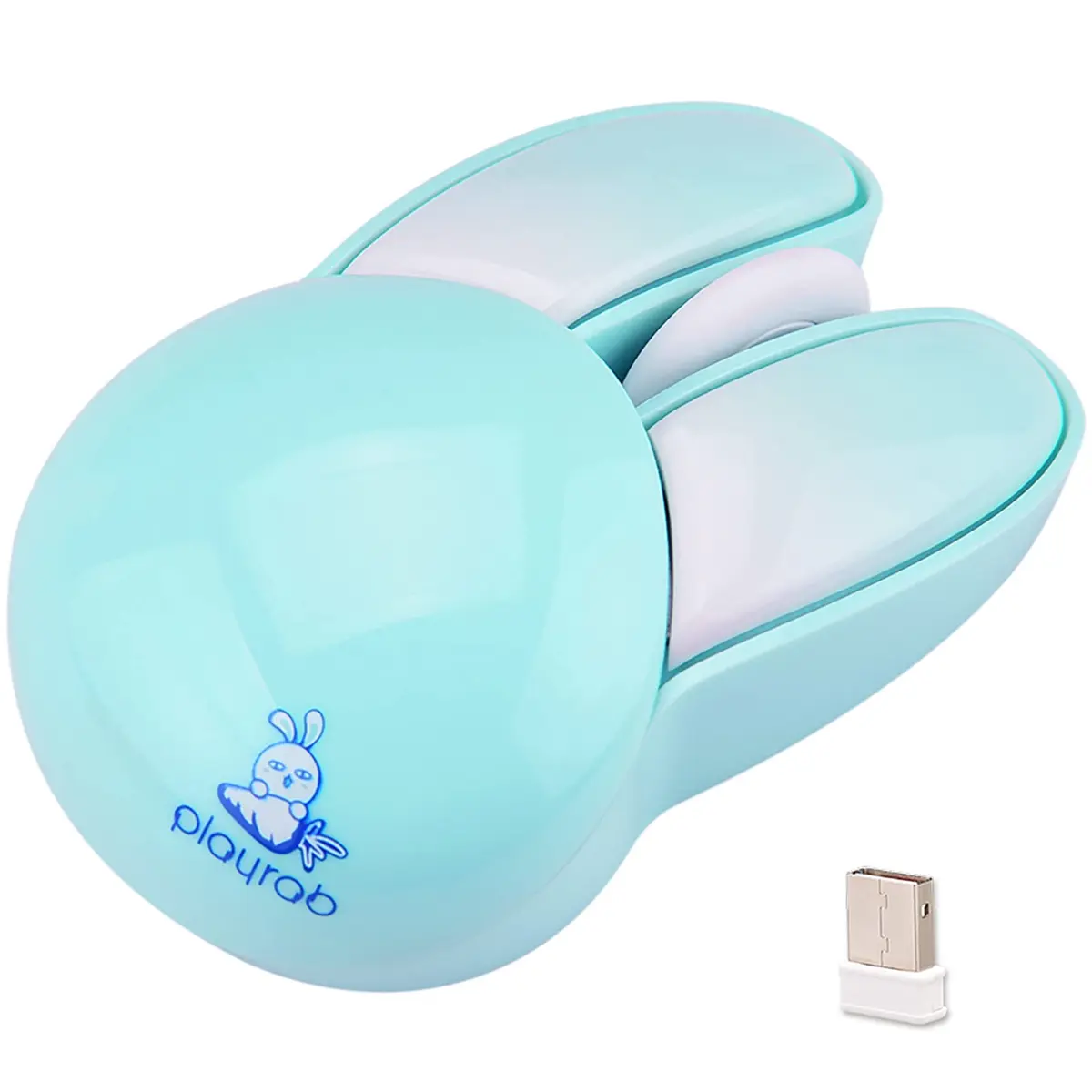 Lomiluskr Cute Bunny Wireless Mouse 1200 DPI | Silent, Lightweight, Candy Colors for Girls & Kids - main product image