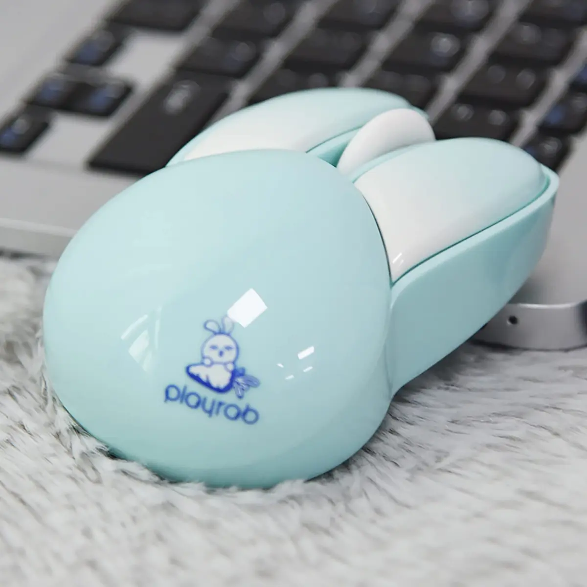 Lomiluskr Cute Bunny Wireless Mouse 1200 DPI | Silent, Lightweight, Candy Colors for Girls & Kids - view 8