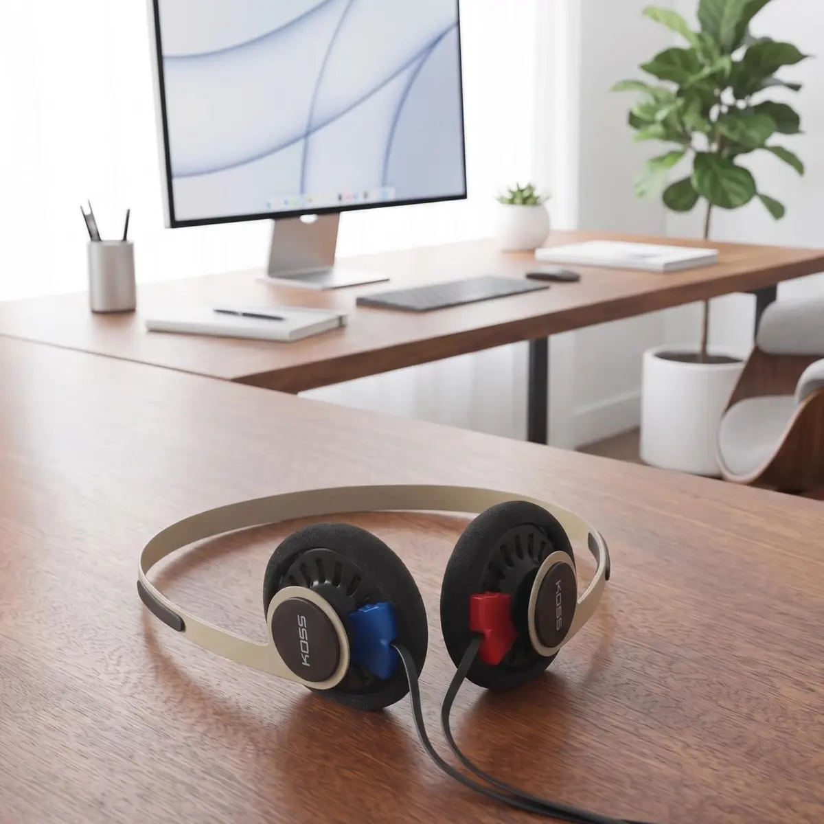 Koss KPH40 Utility On-Ear Headphones Rhythm Beige | Detachable Cord & 3.5mm Jack - view 6