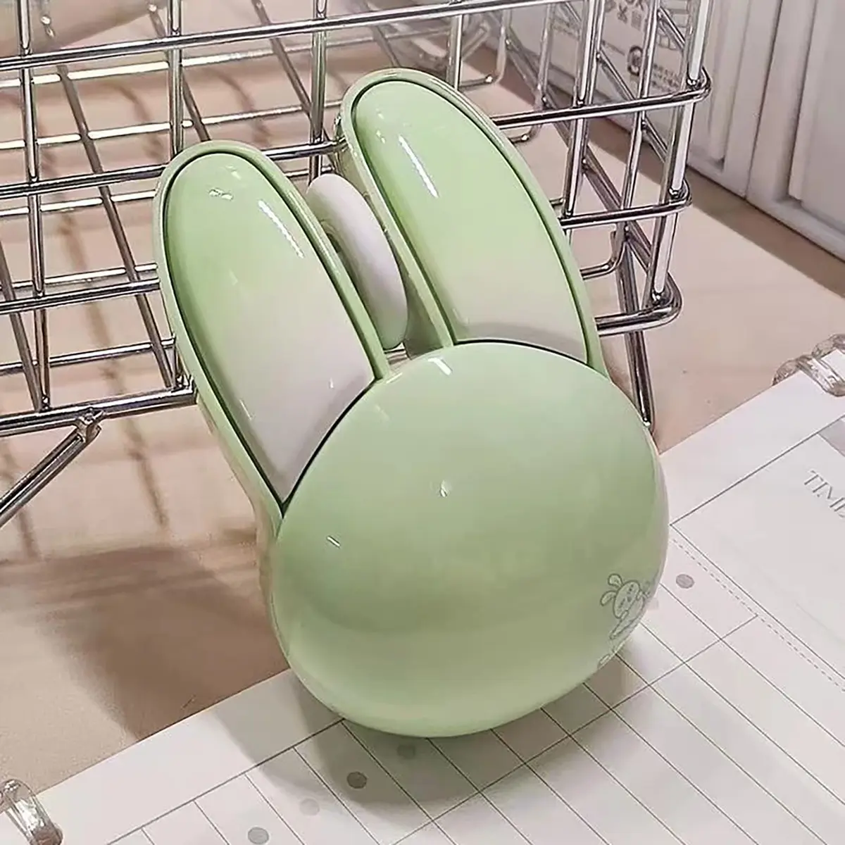 Lomiluskr Cute Bunny Wireless Mouse 59g | Silent 1200 DPI, Candy Colors, Kids & Girls (Green Bunny) - view 7