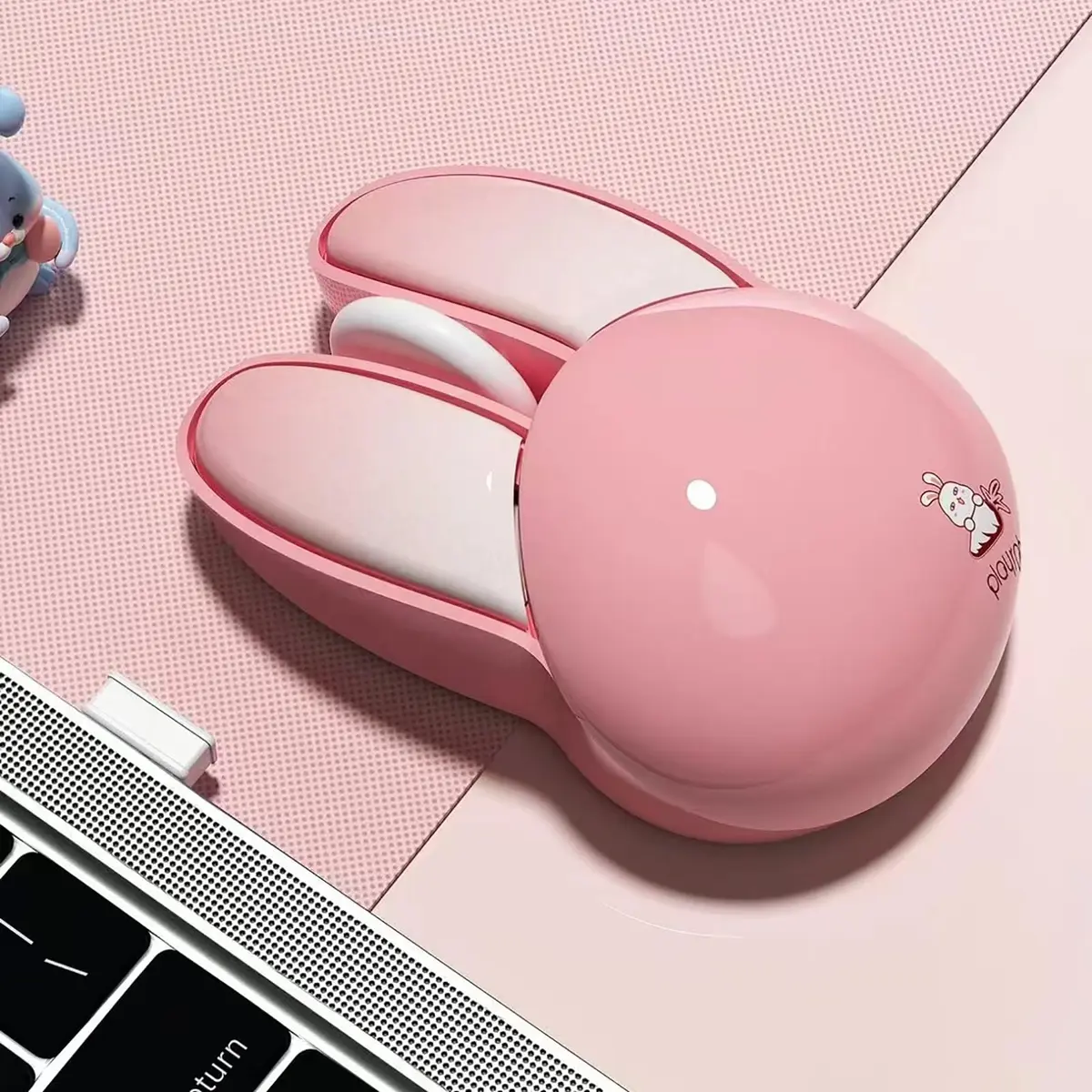 Lomiluskr Pink Bunny Wireless Mouse | Cute, Silent, 1200 DPI, 2.4G Wireless for Girls & Kids - view 5
