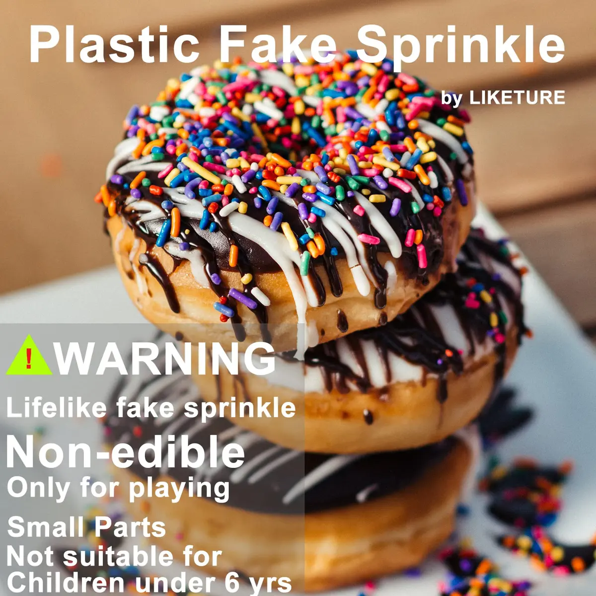 LIKETURE Fake Sprinkles 12 Jars 180g | DIY Nail Art & Resin Crafts | 12 Mixed Colors - view 3
