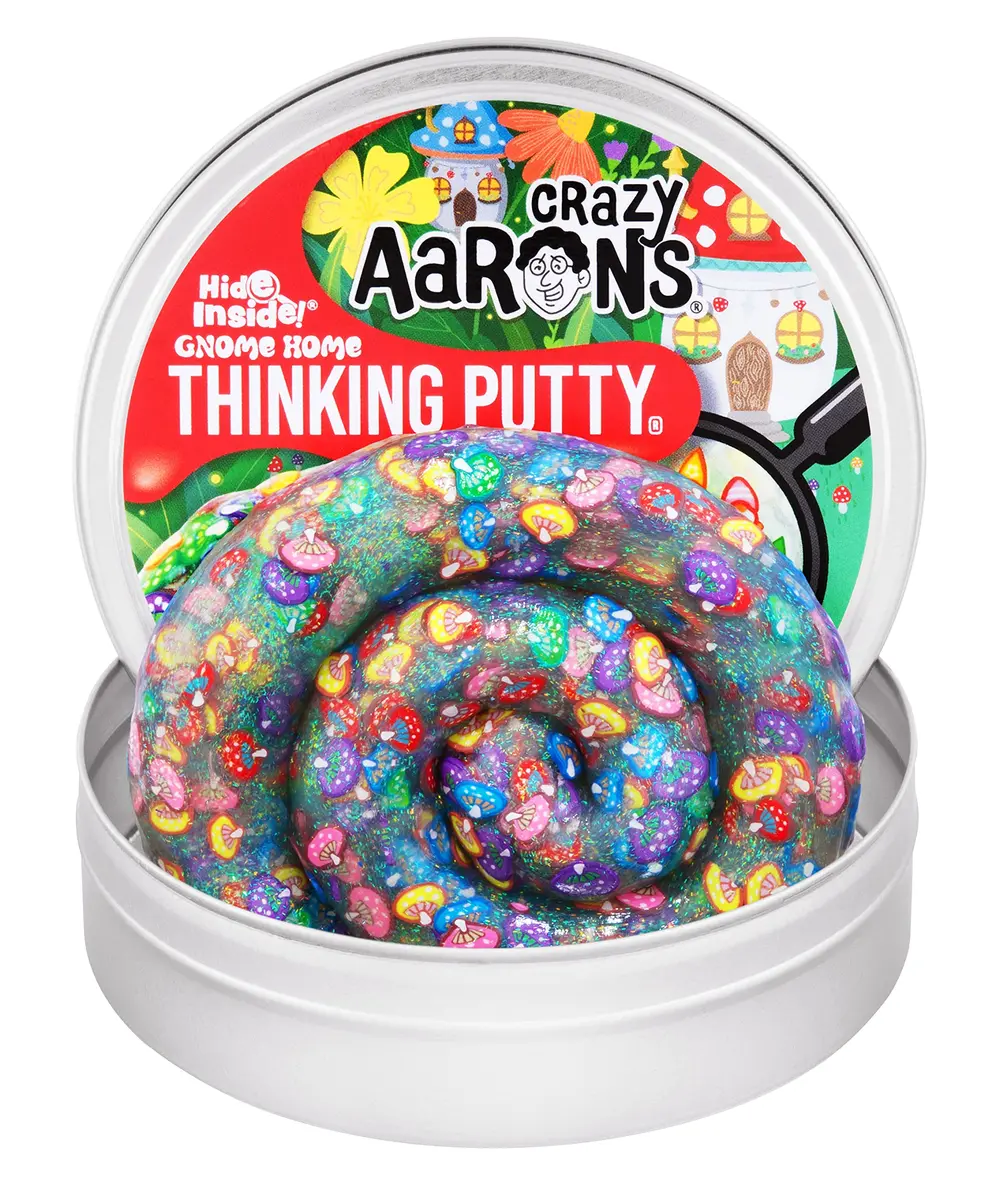 Crazy Aaron's Thinking Putty - Gnome Home - Multi-Color Sensory Putty 4" Tin | Creative Stress Relief Toy for Kids & Adults - main product image