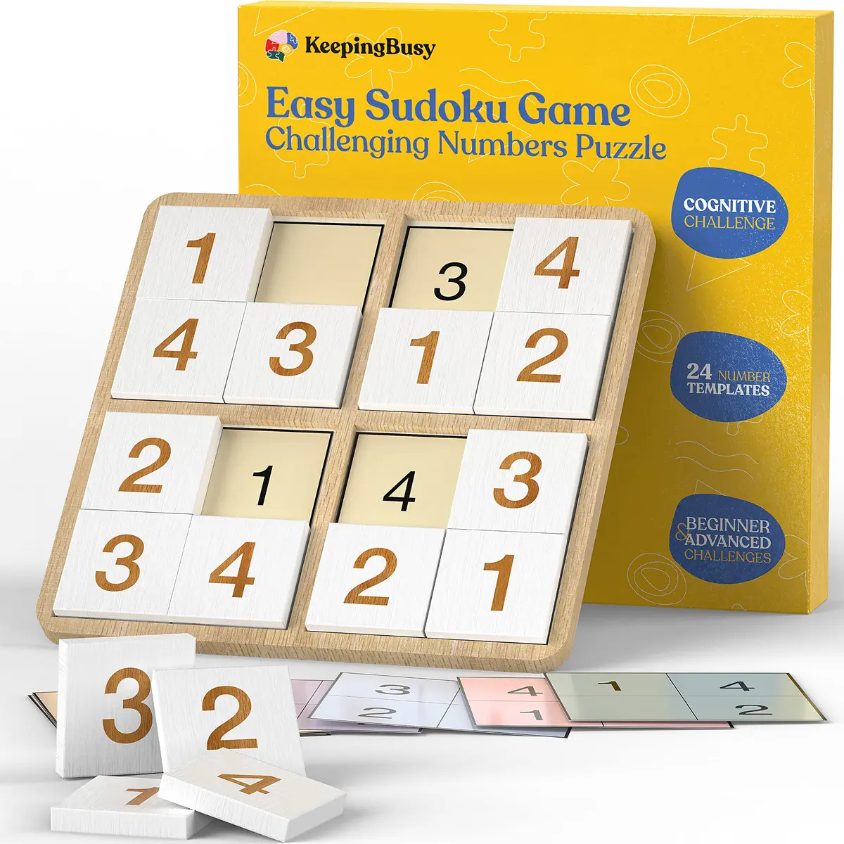 Keeping Busy Sudoku Dementia Activities for Seniors | Alzheimer Products for Elderly Patients | Fun Memory Game Toy & Cognitive Brain Puzzle for Senior Citizens w/Memory Loss or Alzheimers - main product image